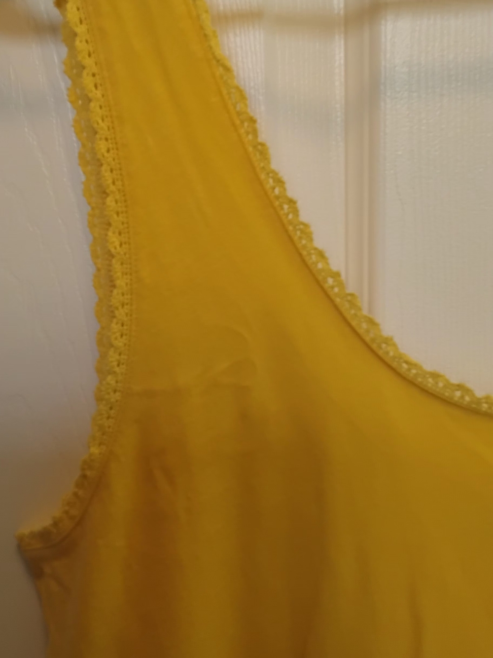 American Eagle Sunshine Summery, Beachy Yellow Lace-Trim Dress - Picture 2 of 5